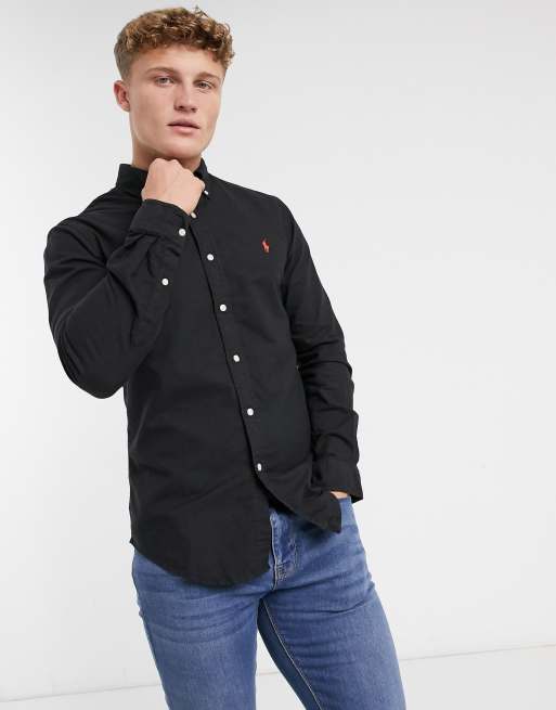 polo ralph lauren oxford shirt black