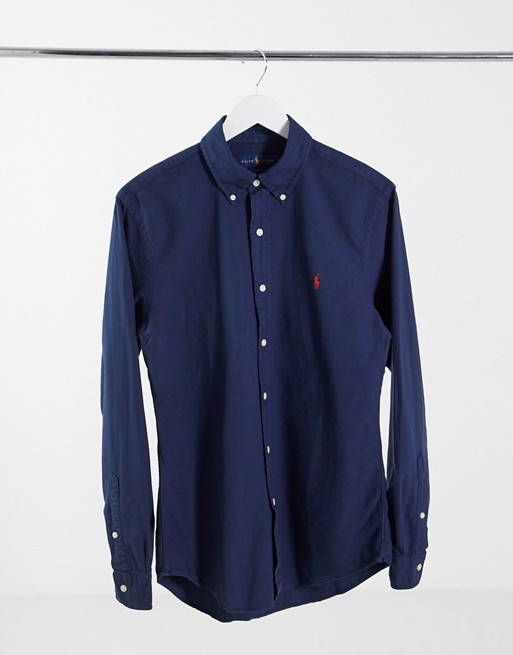 Polo Ralph Lauren oxford shirt in navy with player logo