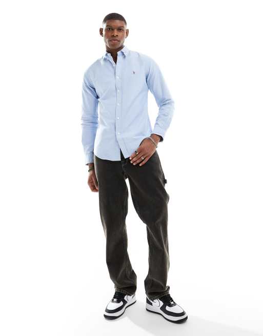 Blue oxford cheap shirt mens