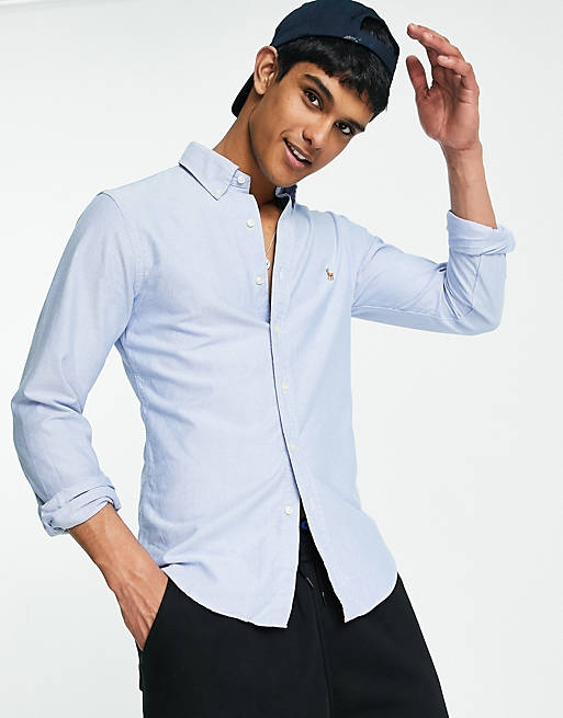 Verovering Grondig Verminderen Polo Ralph Lauren oxford shirt in slim fit blue | ASOS