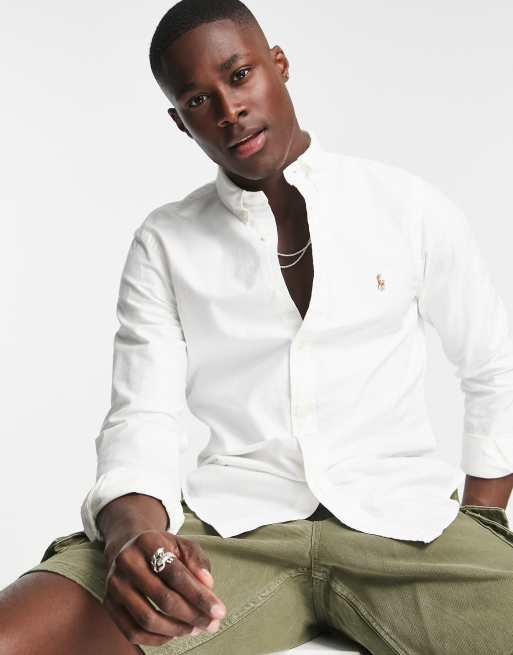 Polo Ralph Lauren oxford shirt in slim fit white