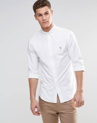 polo slim fit stretch oxford shirt