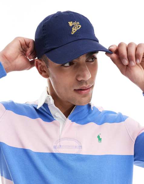Polo Ralph Lauren P-wing logo twill baseball cap in navy - view 1