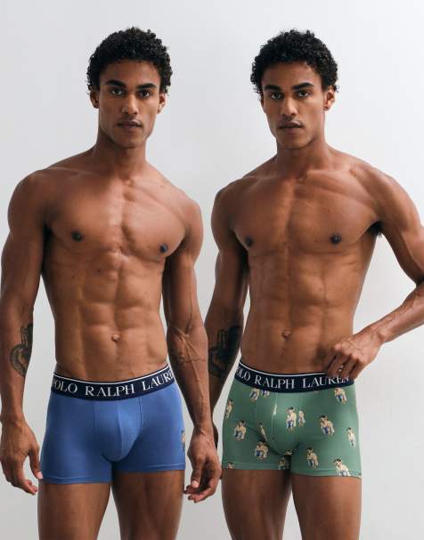 Polo Ralph Lauren - pack de 2 calzoncillos con logo de oso en azul y verde - view 1
