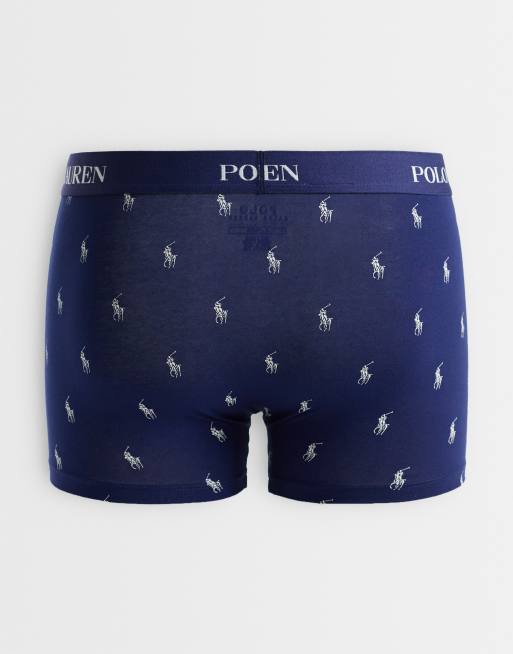 Polo Ralph Lauren - pack de 3 calzoncillos de algodón en azul marino y blanco, 2 de 3