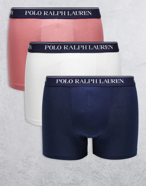 Polo Ralph Lauren - Pakke med 3 par boksershorts i forskellige farver med logo-taljebånd