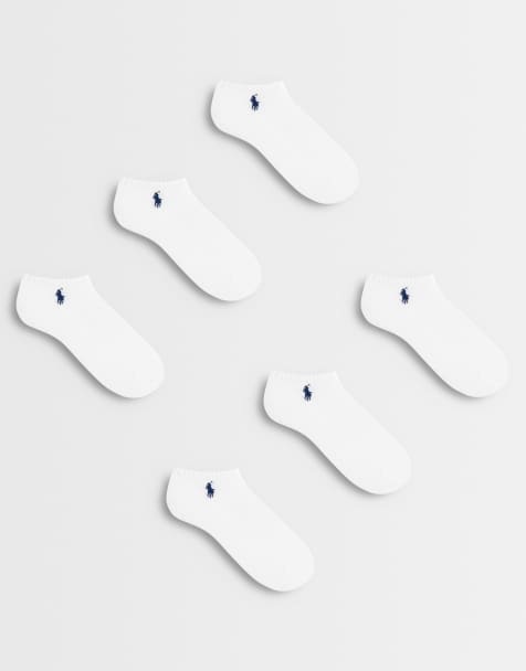 Polo Ralph Lauren pakke med 6 logo-ankelsokker i hvid - view 1
