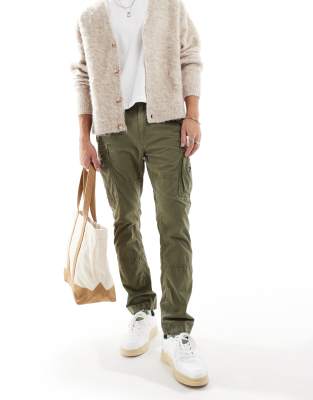 Polo Ralph Lauren - Pantalon cargo slim en toile flammée - Vert olive