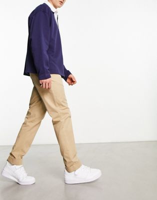 Polo Ralph Lauren tailored stretch chino trousers in tan co-ord - ASOS Price Checker