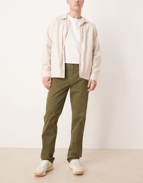Polo Ralph Lauren - Pantalon chino droit en sergé stretch avec logo emblématique - Vert olive - view 1