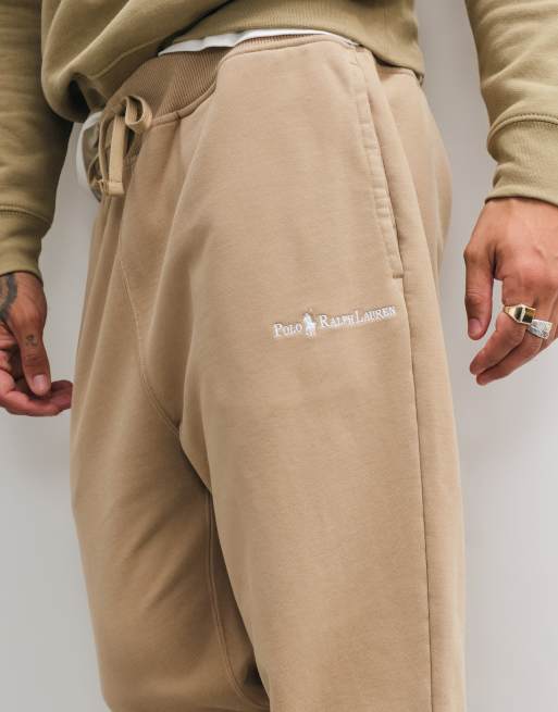 Polo Ralph Lauren pantalon de jogging épais coupe décontractée beige, 5 de 5