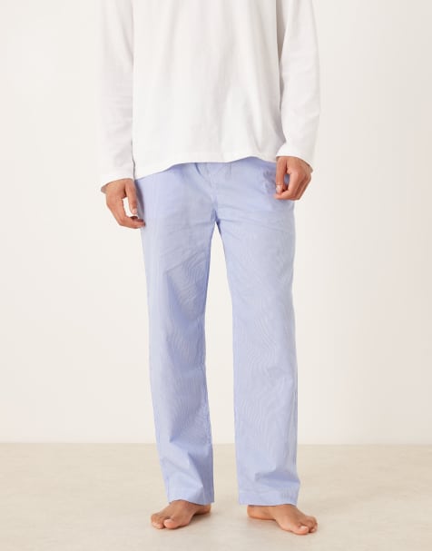 Polo Ralph Lauren - Pantalon de pyjama en coton à carreaux vichy - Bleu clair - view 1
