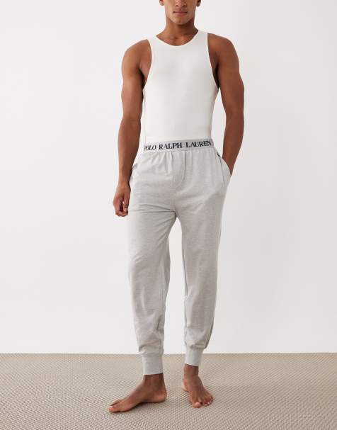 Polo Ralph Lauren - Pantalon de pyjama style jogging - Gris chiné    - view 1