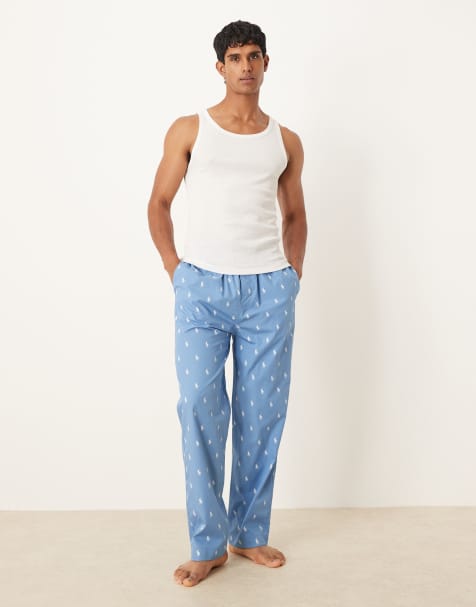 Polo Ralph Lauren - Pantaloni del pigiama blu con logo e monogramma - view 1