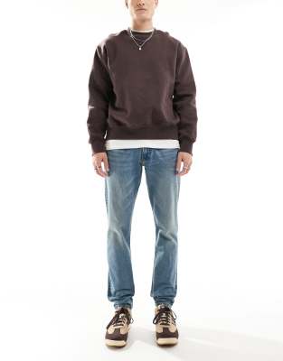 Polo - Parkside - Straight-Fit-Jeans in mittelblauer Waschung mit niedrigem Bund und Markenlogo auf Gesäßtasche Blau W32 L32