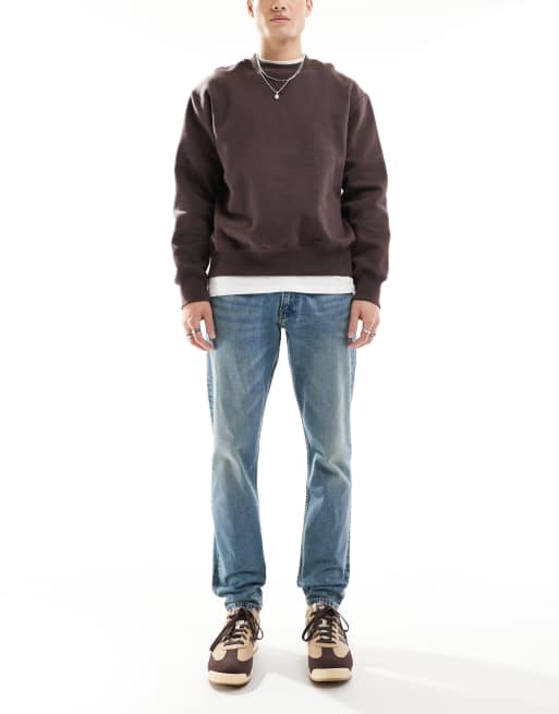Polo Ralph Lauren – Parkside – Straight-Fit-Jeans in mittelblauer Waschung mit niedrigem Bund und Markenlogo auf Gesäßtasche