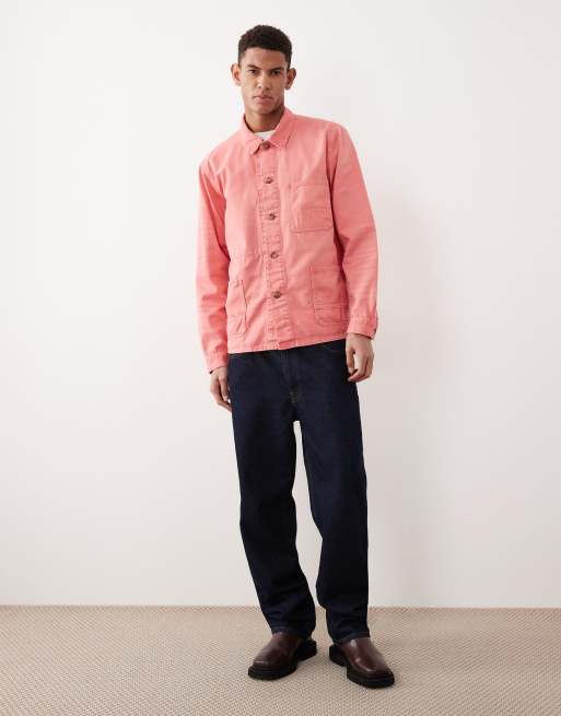Polo Ralph Lauren patch pocket chino shirt jacket in faded red, 2 of 5