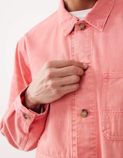 Polo Ralph Lauren patch pocket chino shirt jacket in faded red, 5 of 5