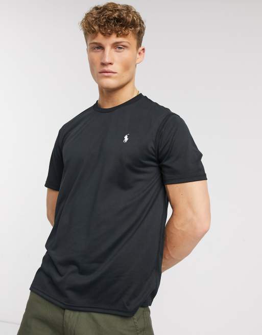 Polo Ralph Lauren performance player logo t shirt in black ASOS