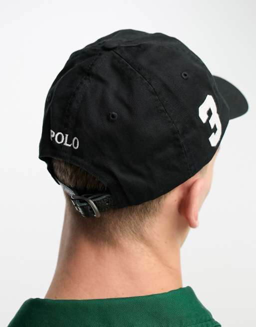 Polo Ralph Lauren Pet in zwart met groot ponylogo ASOS