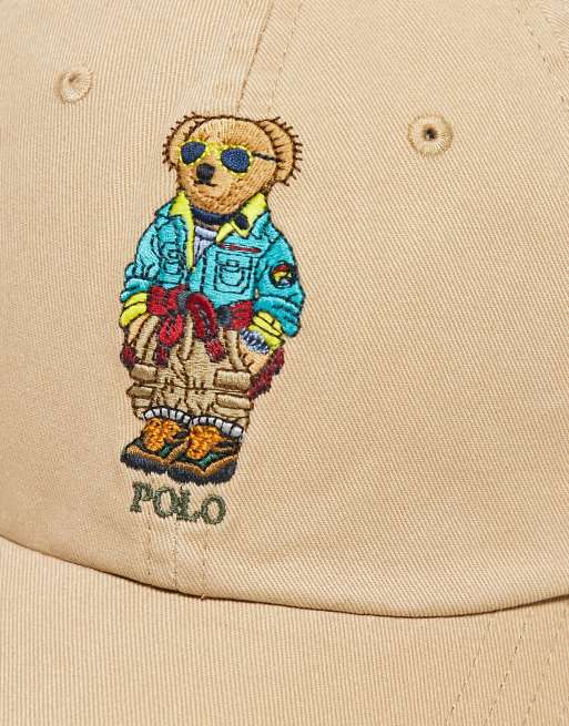 Polo Ralph Lauren Pet met berenlogo in beige