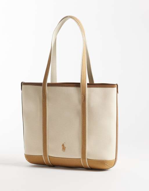 Polo Ralph Lauren petit sac cabas imprimé ours crème, 4 de 4