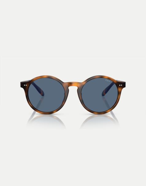 Polo Ralph Lauren – Ph4204u Phantos – Sonnenbrille in glänzendem Havanna-Rot mit blauen Gläsern - view 1