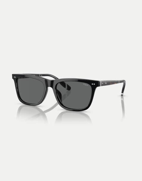 Polo Ralph Lauren - Ph4205u - Lunettes de soleil carrées à verres gris - Noir brillant - view 1
