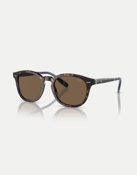 Polo Ralph Lauren - Ph4206 - Lunettes de soleil pantos avec verres marron et monture écaille de tortue foncée brillante - view 1