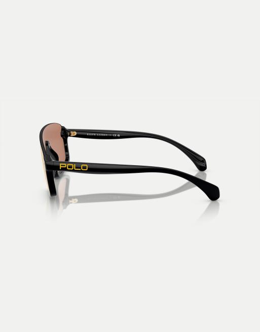Ralph lauren black and gold sunglasses sales