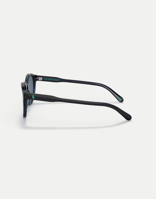 Polo Ralph Lauren - Phantos - Occhiali da sole blu trasparente lucido con lenti blu , 2 di 4
