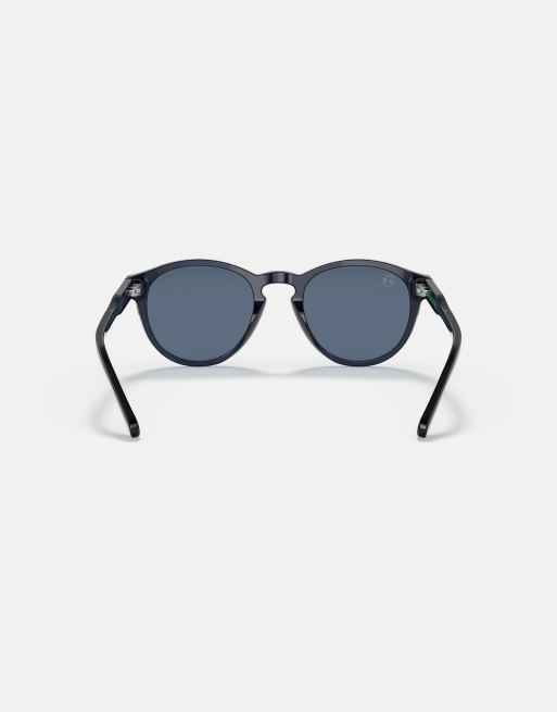 Polo Ralph Lauren - Phantos - Occhiali da sole blu trasparente lucido con lenti blu , 4 di 4