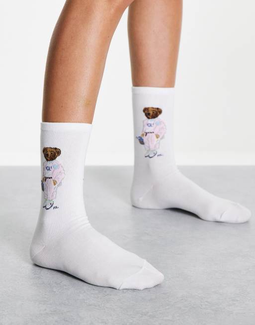 Polo Ralph Lauren picnic bear socks in white | ASOS