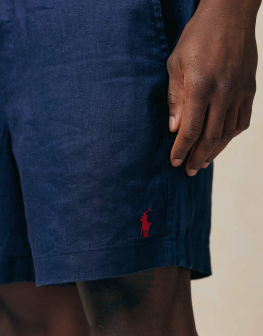 Polo Ralph Lauren piece dyed linen shorts in navy, 2 of 5