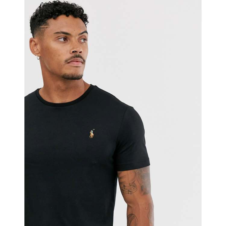 Polo black v outlet neck t shirts