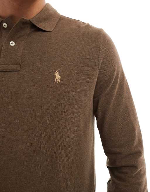 Polo Ralph Lauren - Piqué polo met lange mouwen en icoonlogo in