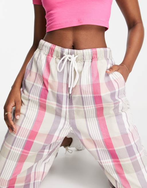 Polo Ralph Lauren plaid jogger pink plaid part of a set ASOS