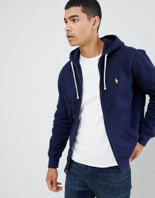 blue polo zip up hoodie