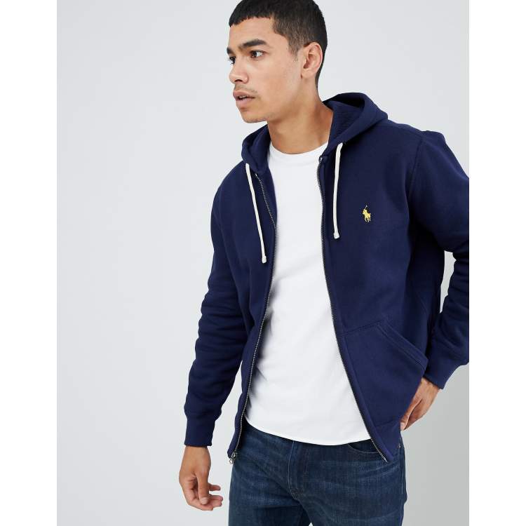 Ralph lauren zip store up hoodie navy