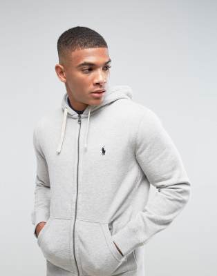 polo ralph lauren grey zip up hoodie