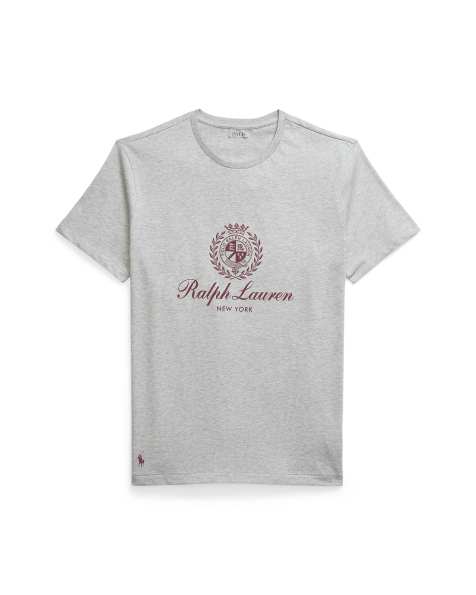 Polo Ralph Lauren plastisol crest logo t-shirt in charcoal marl
