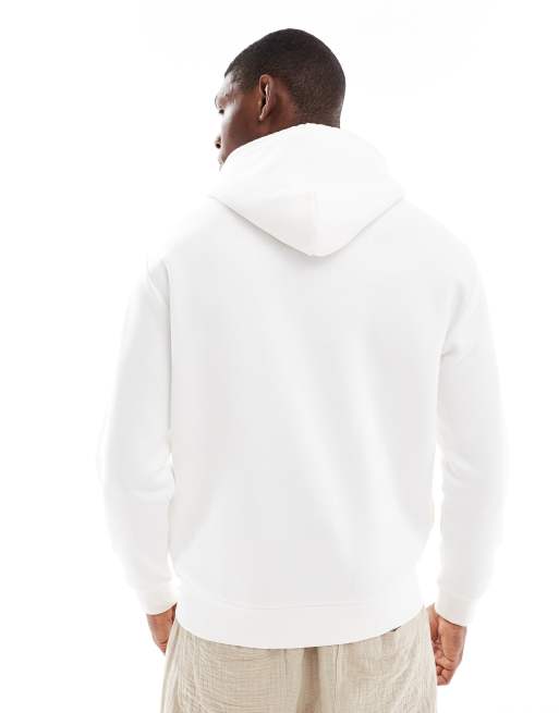 Polo Ralph Lauren plastisol crest logo hoodie in off white, 3 of 4