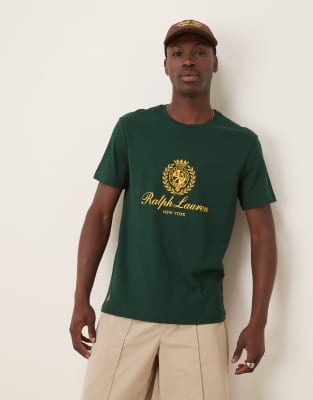 Polo Ralph Lauren Polo Ralph Lauren plastisol crest logo t-shirt in dark green