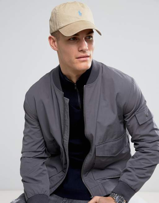 Beige ralph lauren store cap