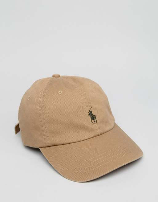 Polo Ralph Lauren Player Baseball Cap In Stone | ASOS