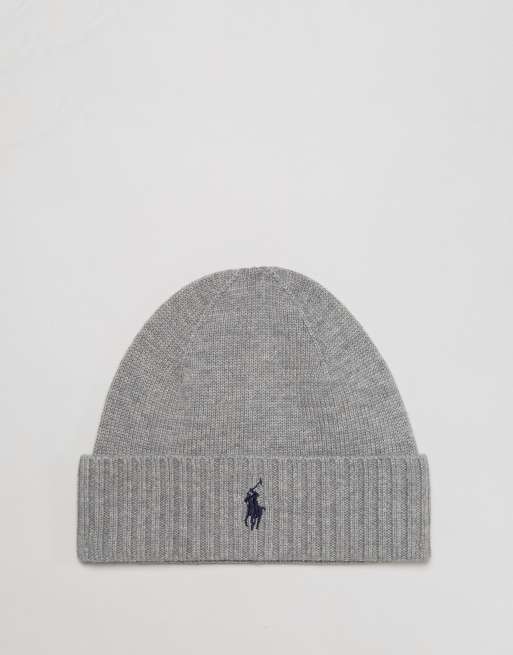 Grey best sale polo beanie