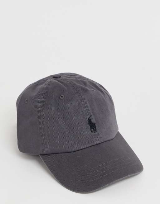 Polo Ralph Lauren player logo baseball cap in dark grey