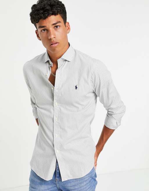 Slim fit poplin shirt cheap ralph lauren