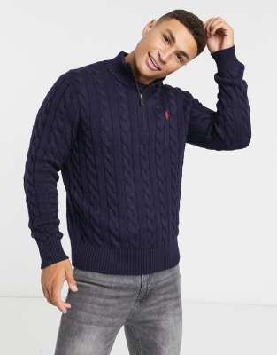 ralph lauren quarter zip navy