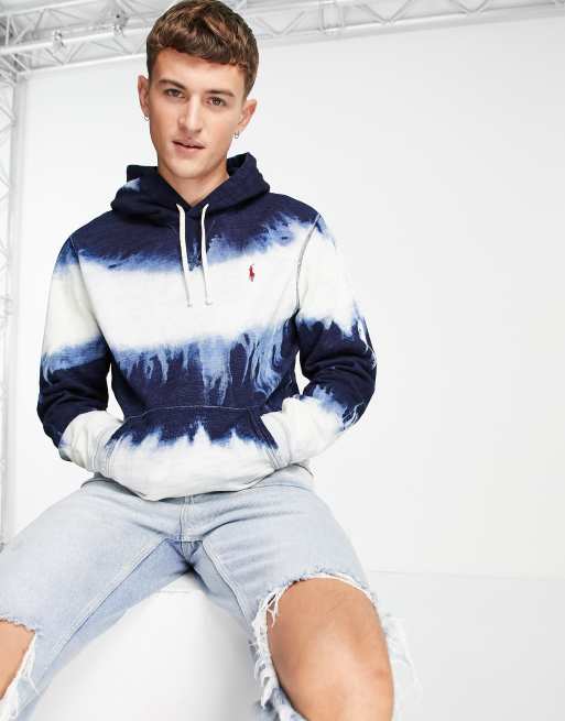 ASOS DESIGN hooded rain jacket in cloud print with chest logo